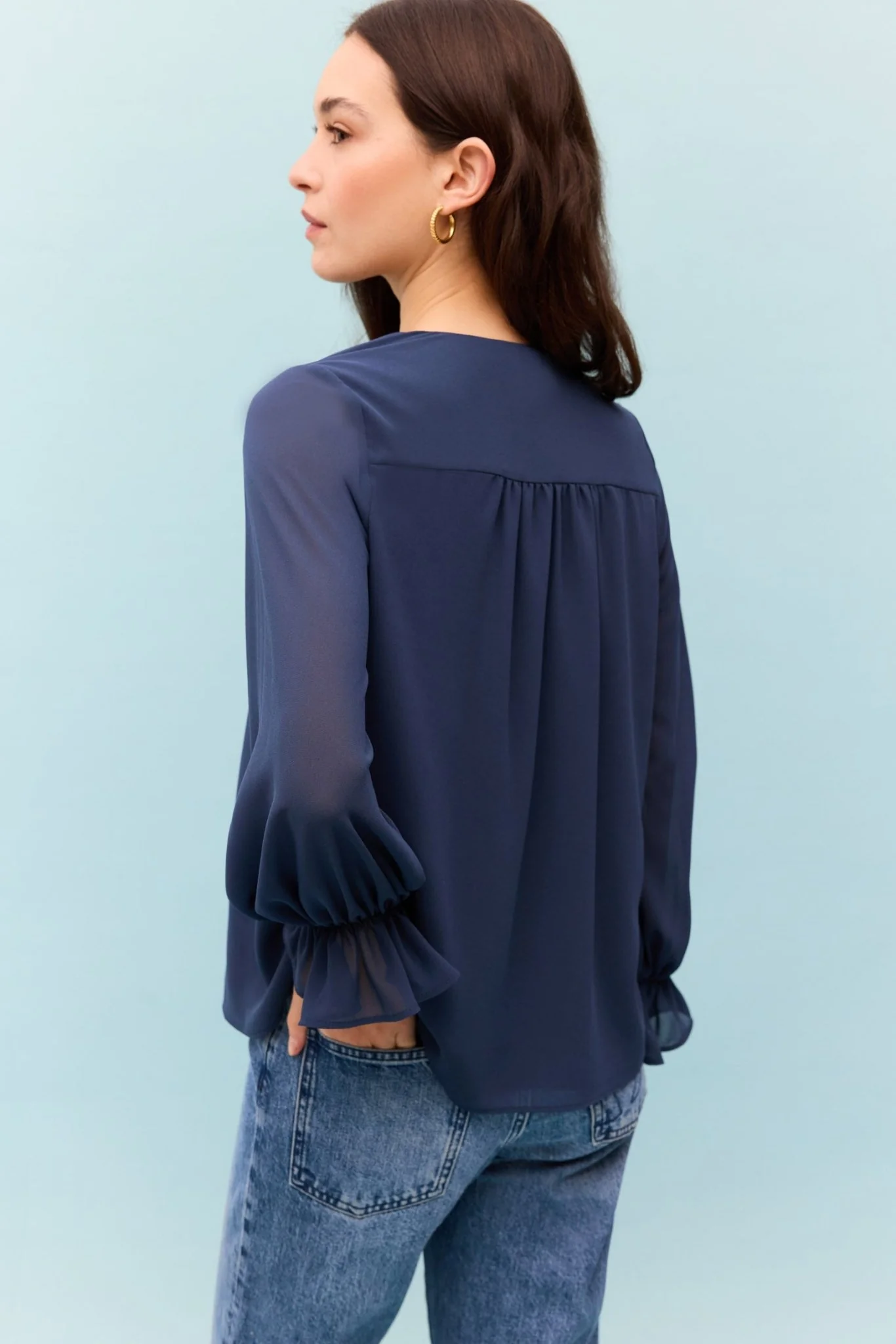 Blusa LIORA Azul Cantábrico - Image 4