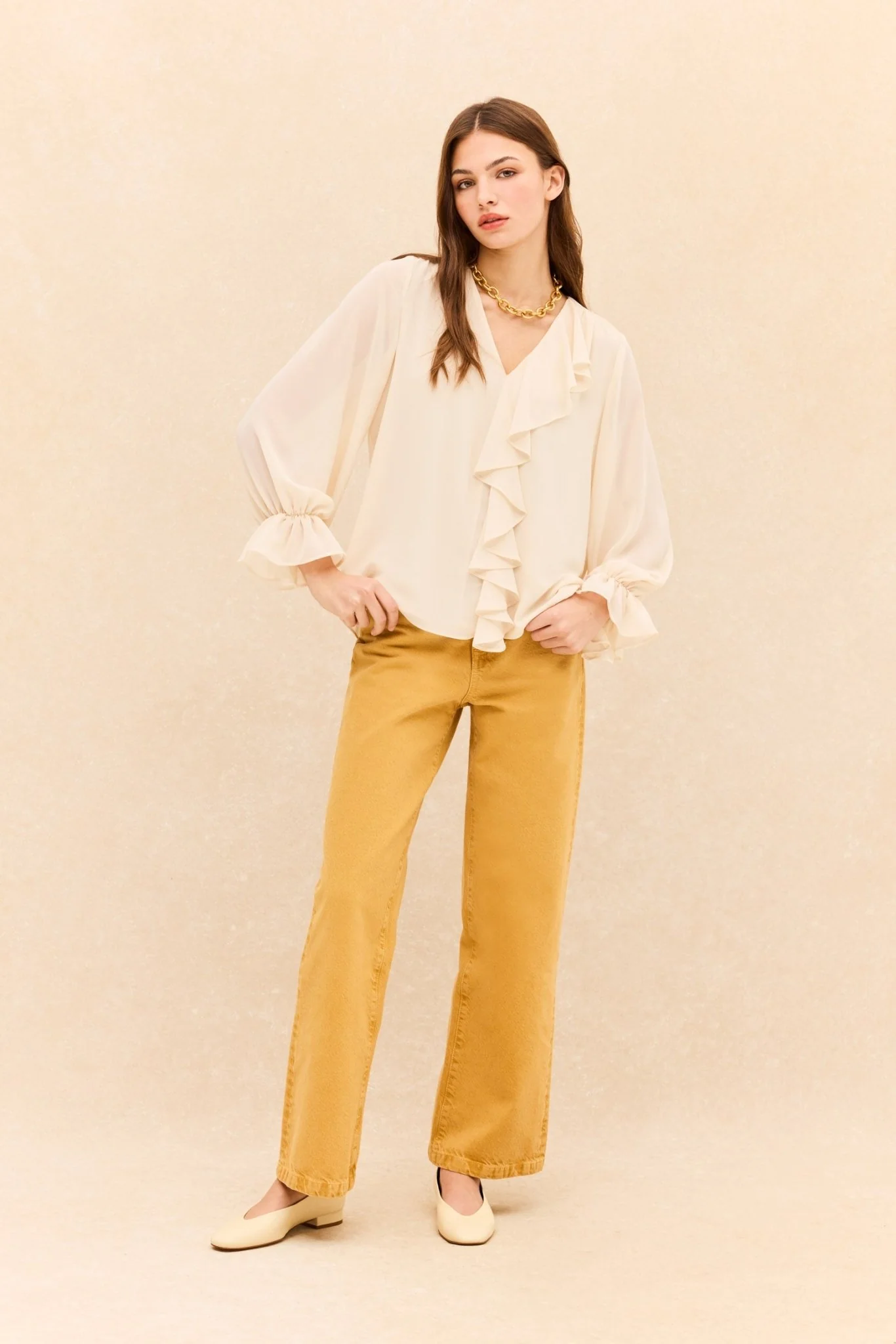 Blusa LIORA Beige Caliza - Image 3