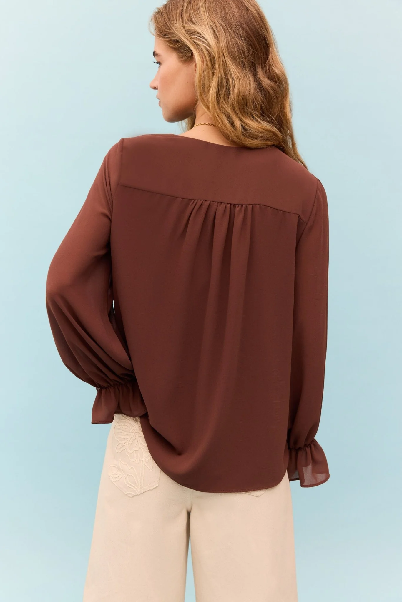 Blusa LIORA Marrón Mocca - Image 3