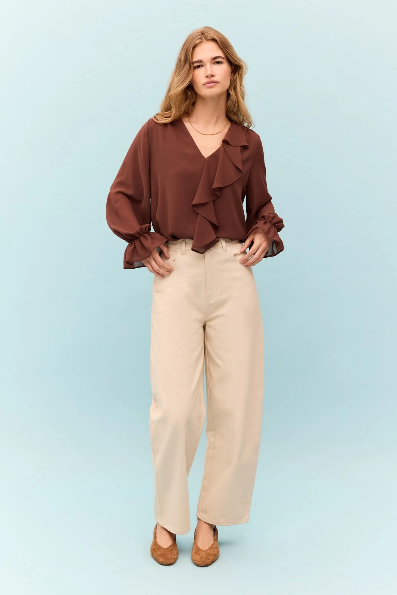 Blusa LIORA Marrón Mocca - Image 4