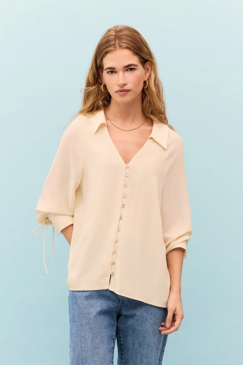 Blusa ZEFIRO Beige Caliza - Image 4