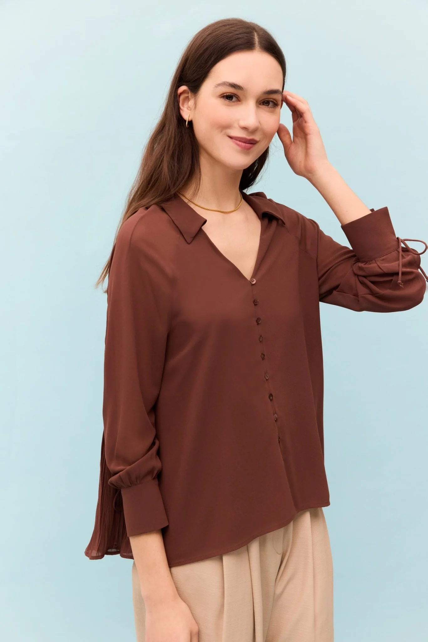 Blusa ZEFIRO Marrón Mocca - Image 3