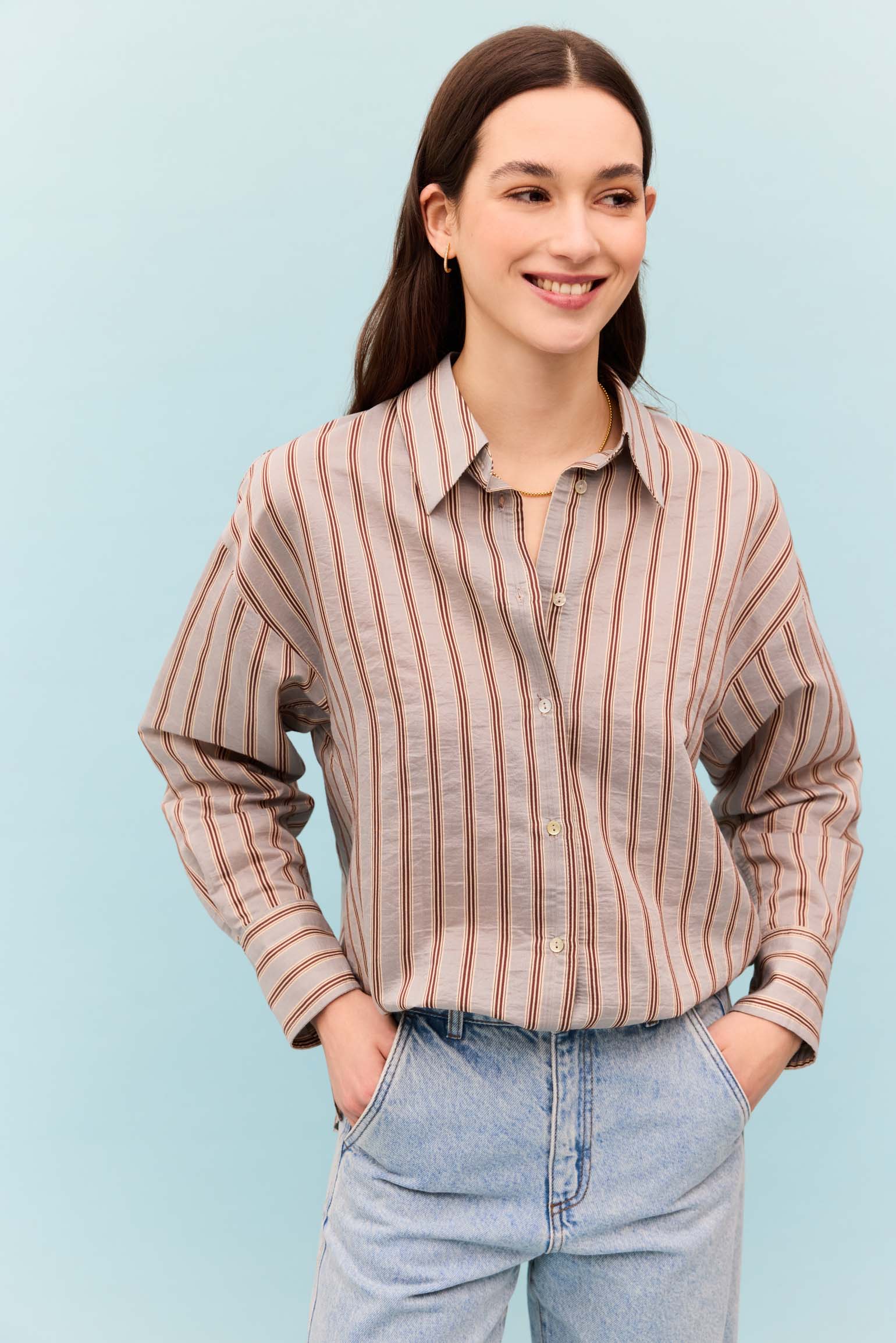 Camisa LIRIA Rayas Azul - Image 2