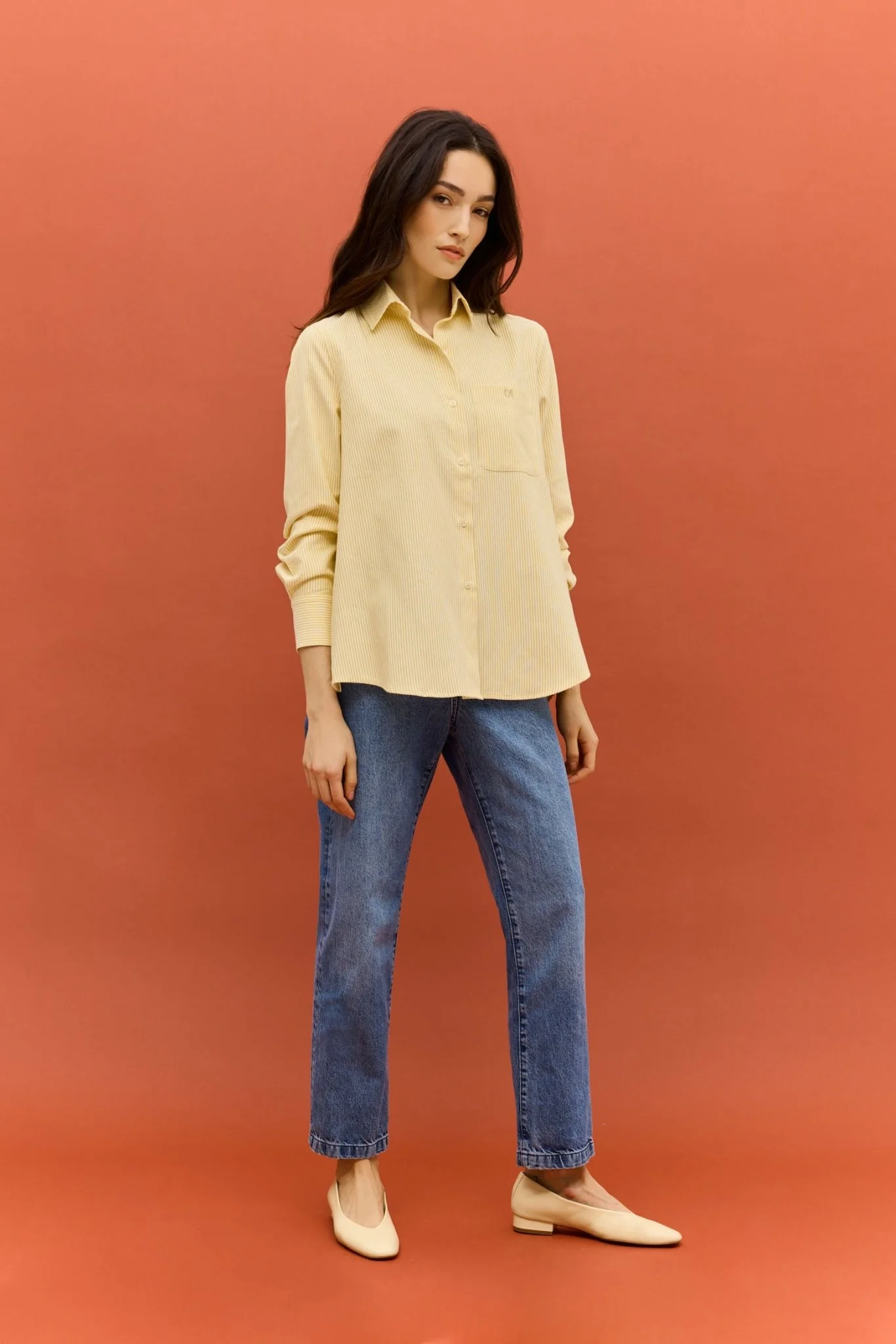 Camisa VINCI Rayas Amarillo - Image 4