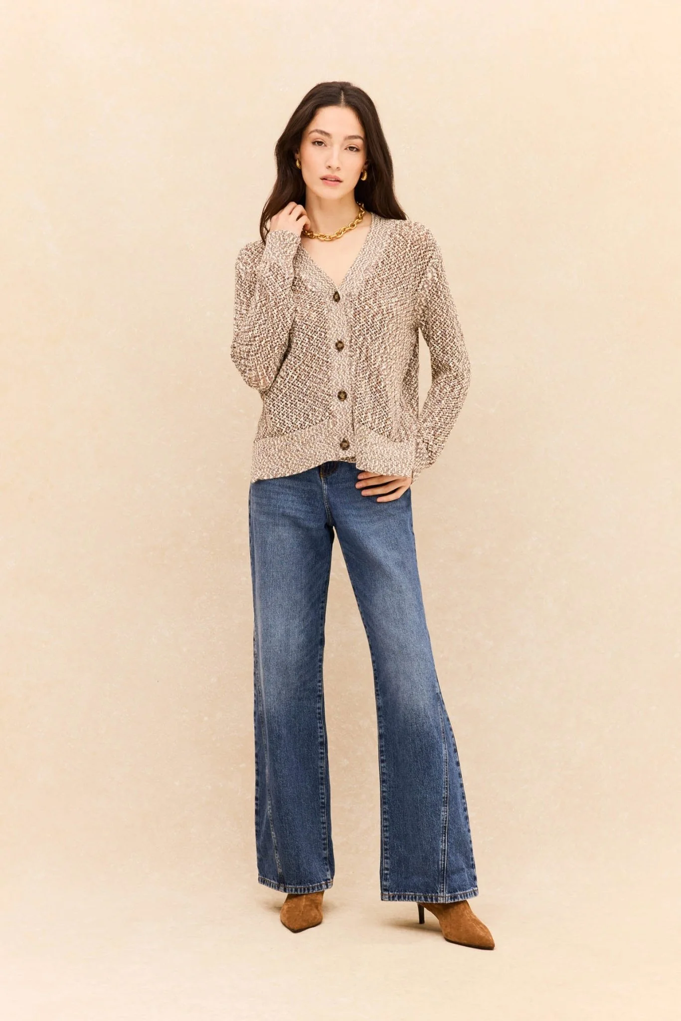 Cardigan MAINE Beige - Image 3