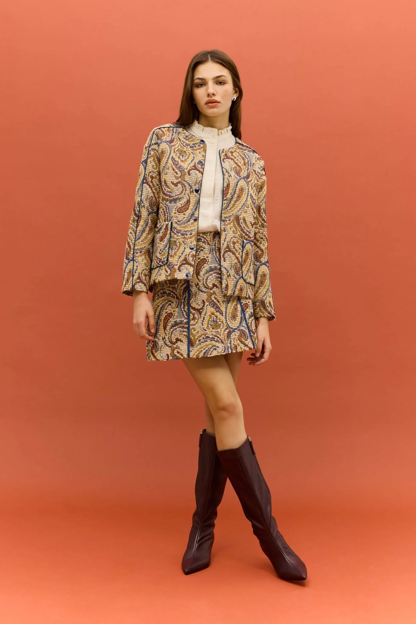 Chaqueta MABEL Estampado Beige - Image 2