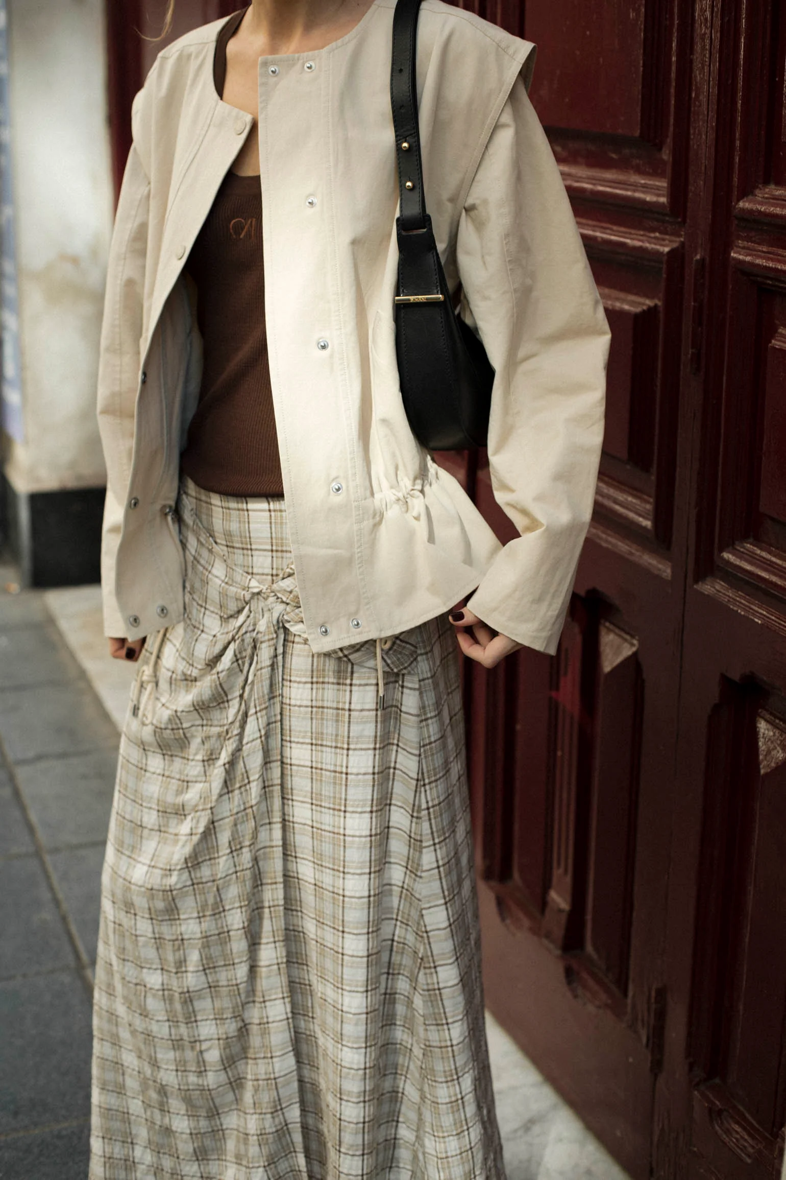 Falda BELLARIA Cuadros Camel - Image 2