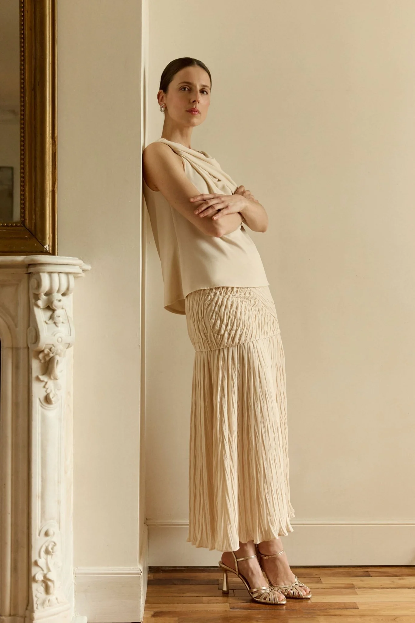 Falda HÉLADE Beige Caliza - Image 4