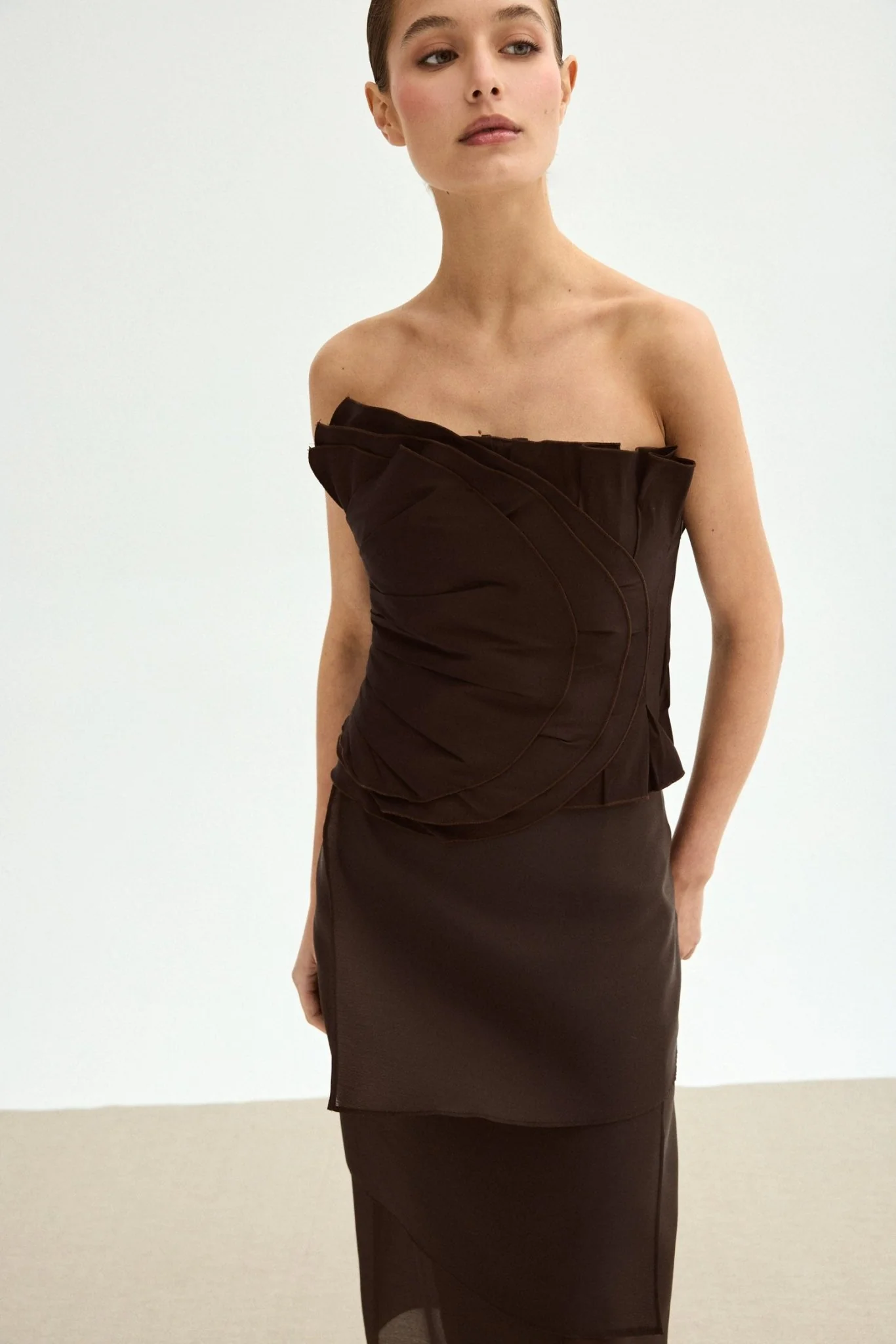 Falda MAELI Marrón Cacao - Image 3