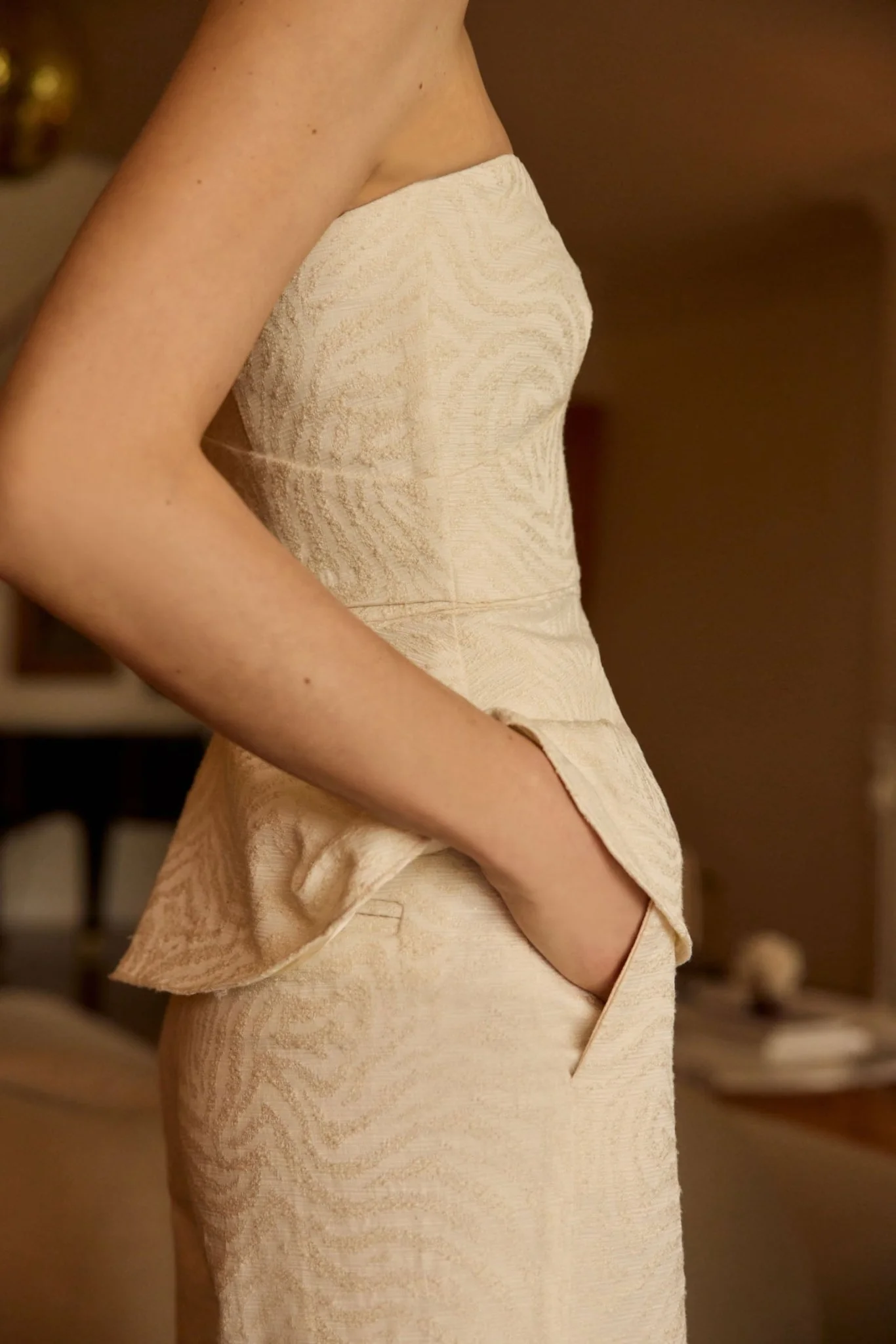 Pantalón VELIA Crema - Image 3