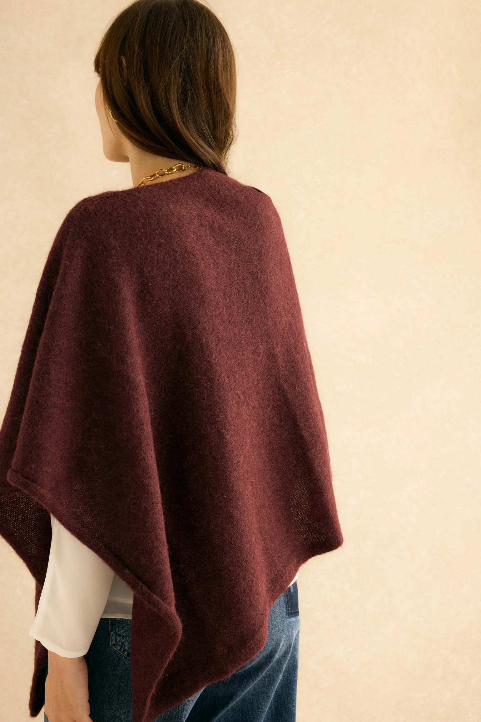 Poncho MOHAIR Chocolate - Image 3
