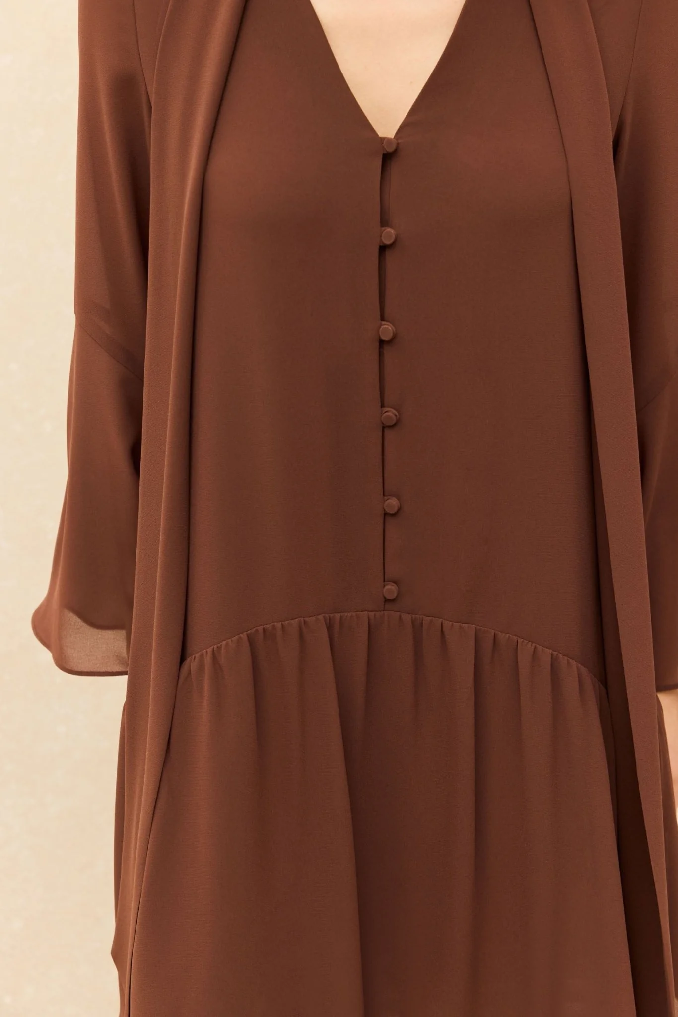 Vestido ARONA Marrón Mocca - Image 4