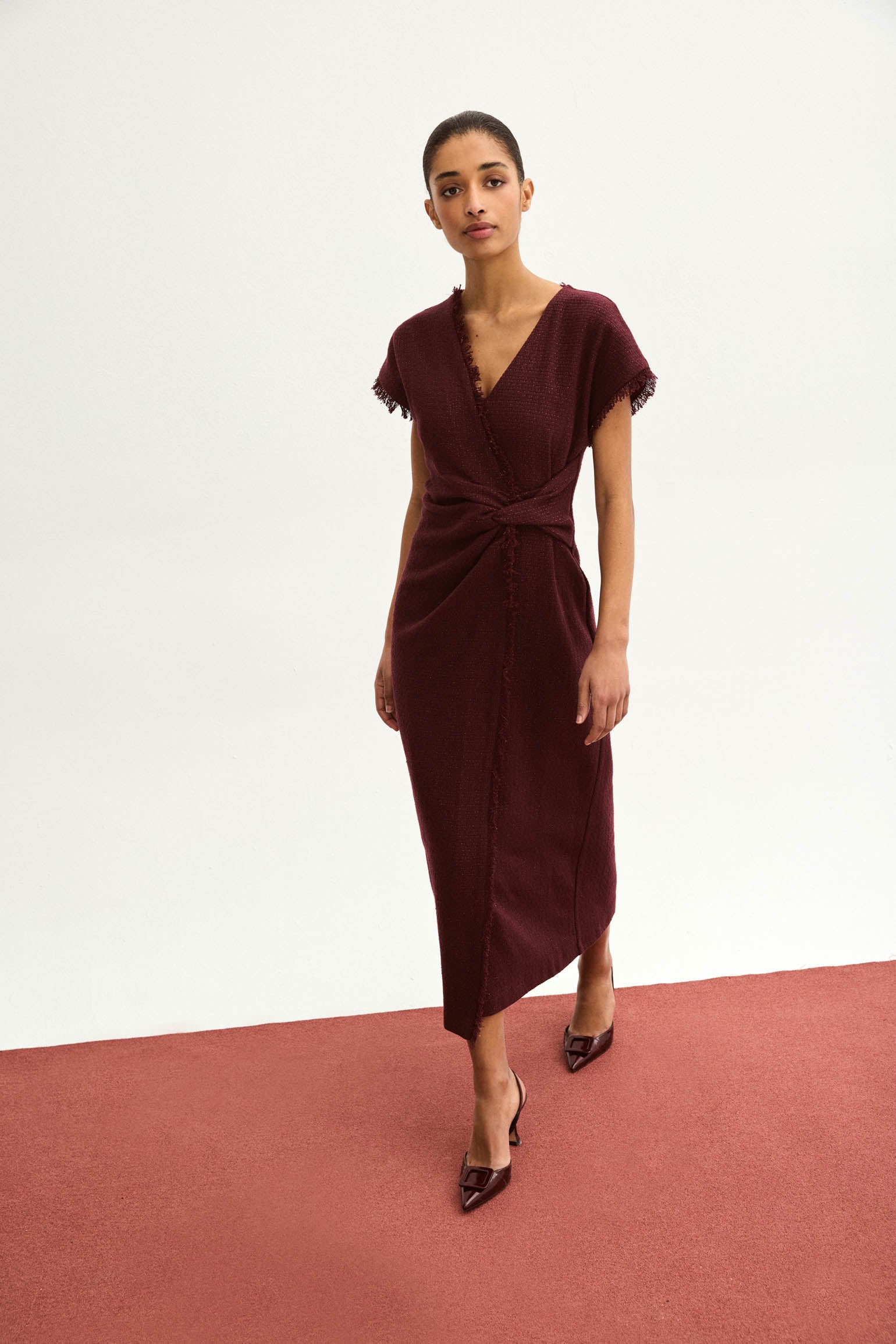 Vestido CATARINA Burdeos Monastrell
