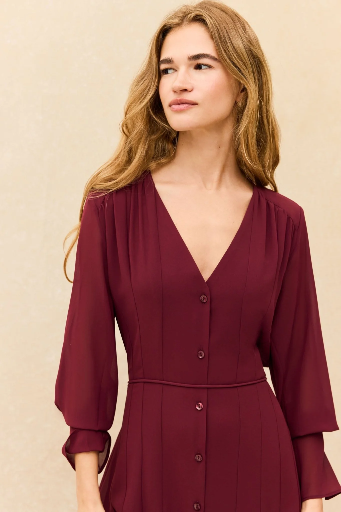 Vestido LYRA Burdeos Monastrell - Image 3